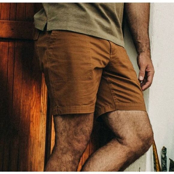 Taylor Stitch The Trail Short in Tobacco brown men’s retro 28 NEW - Picture 7 of 12